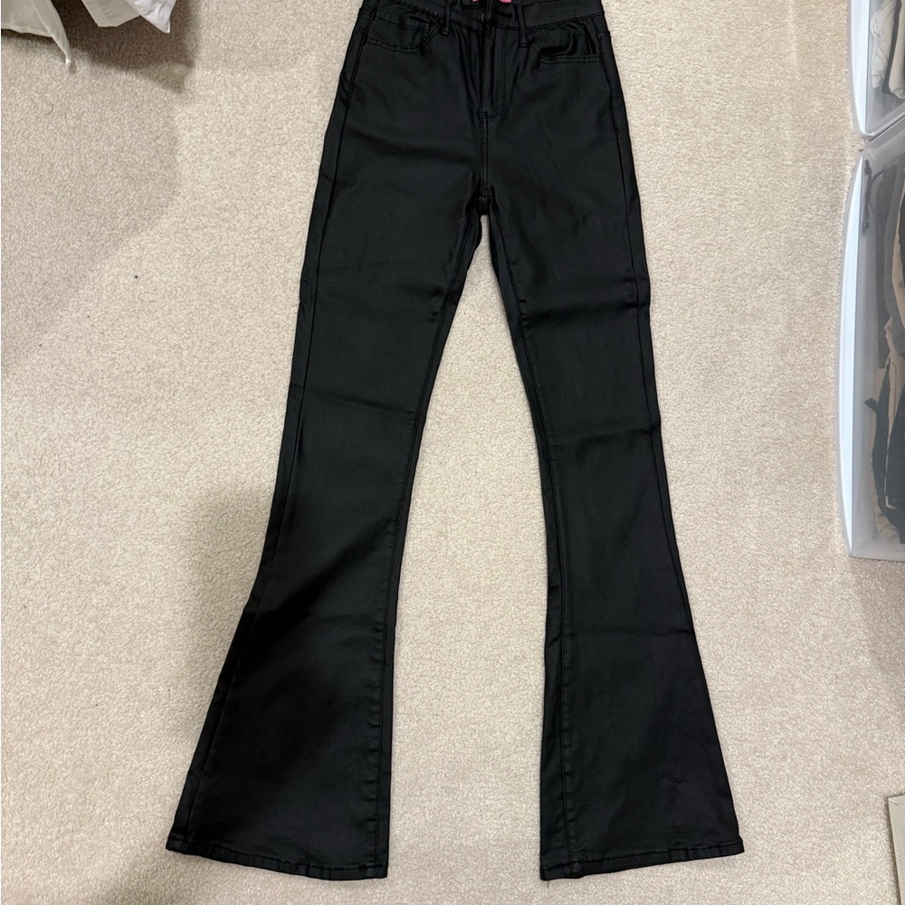 Edikted Midnight Black Flare Pants